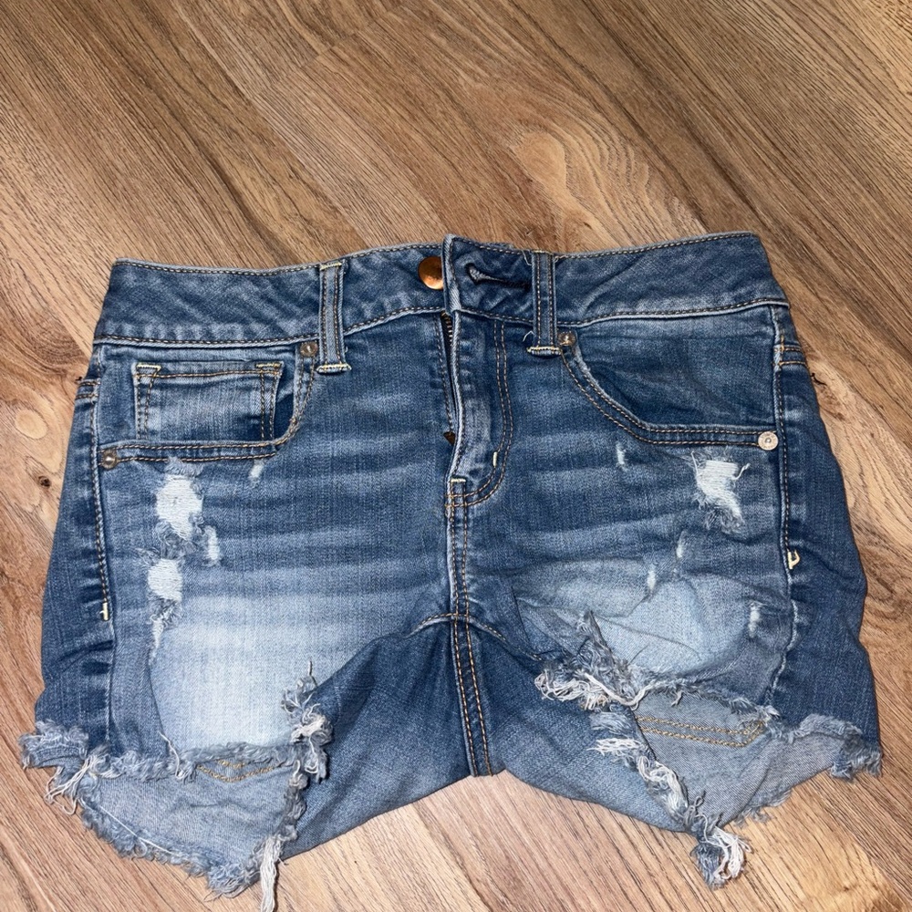American Eagle Outfitters Midi Denim Shorts